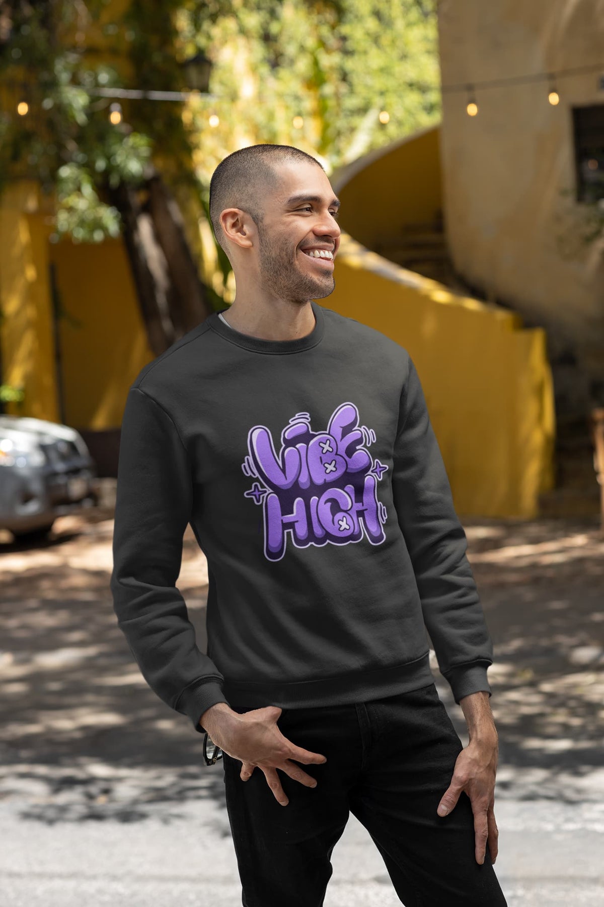Karavirs® Raised Black sweatshirt for men India
