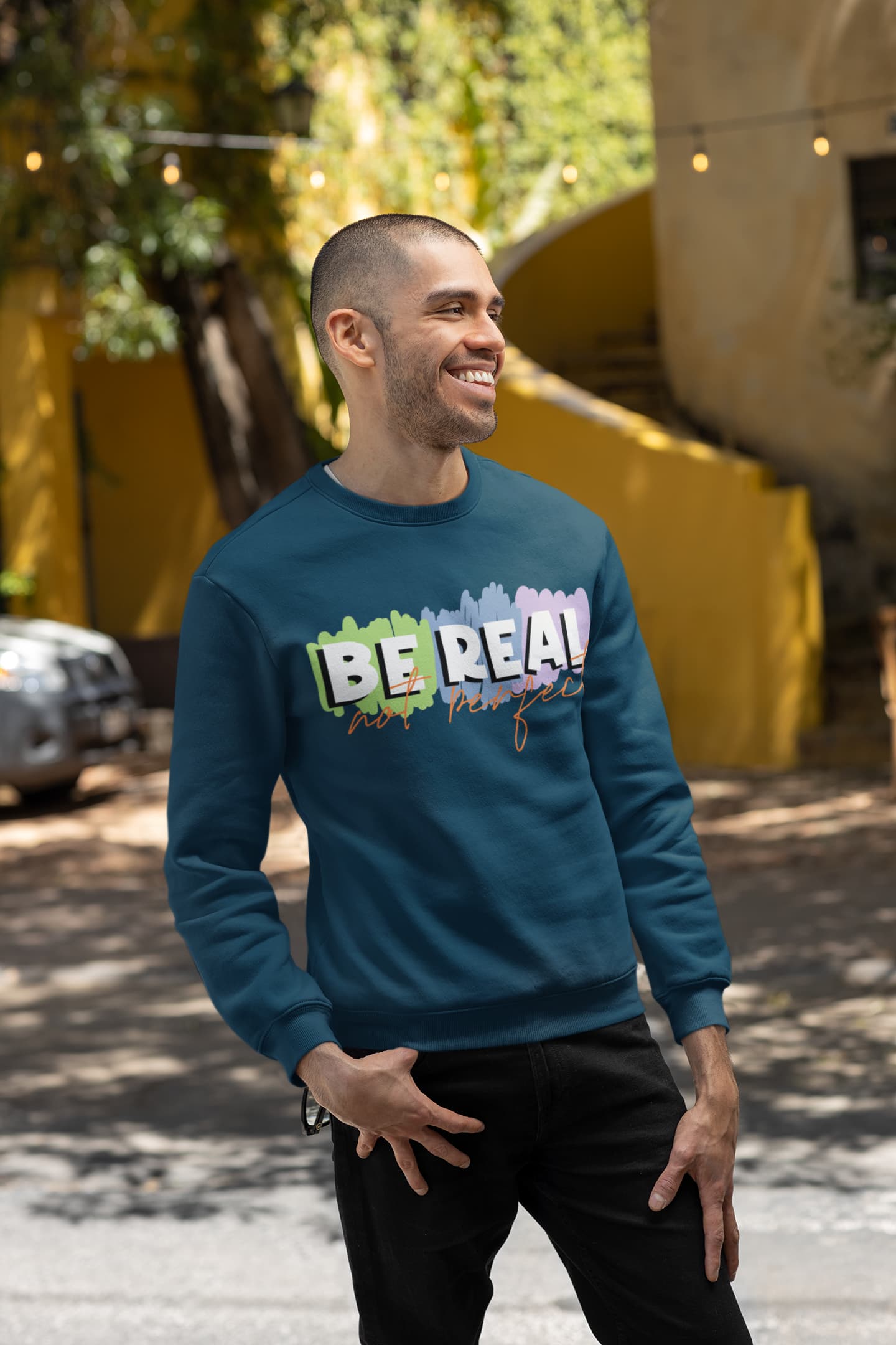Men's Navy Blue Sweatshirts