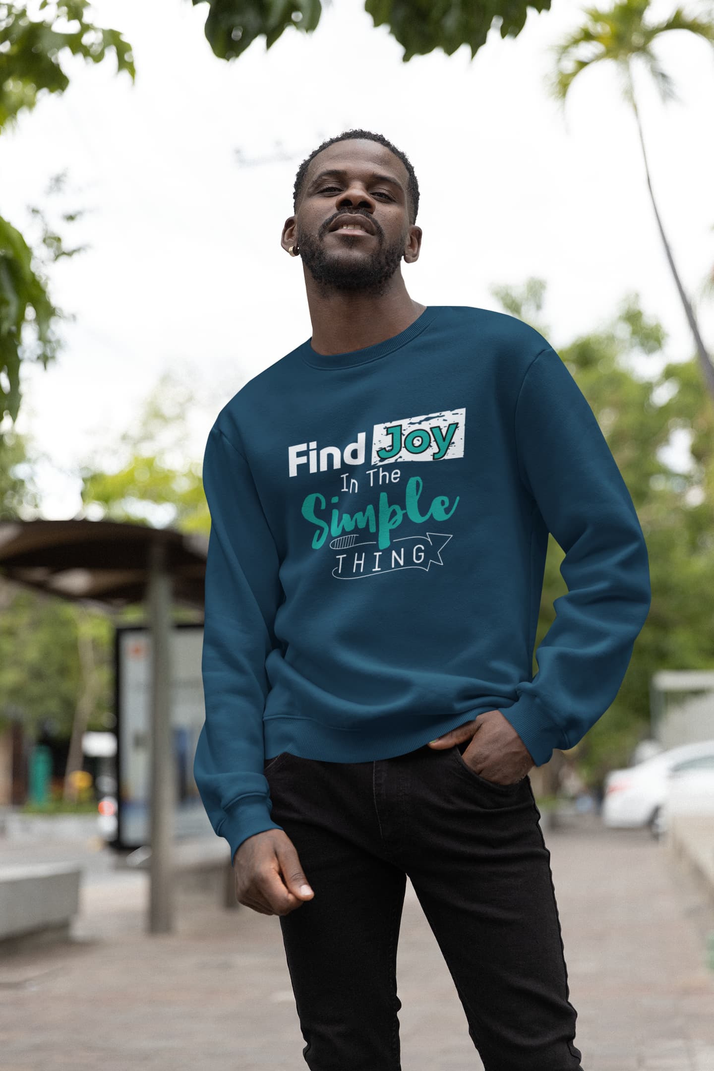 UNISEX NAVY BLUE SWEATSHIRT 