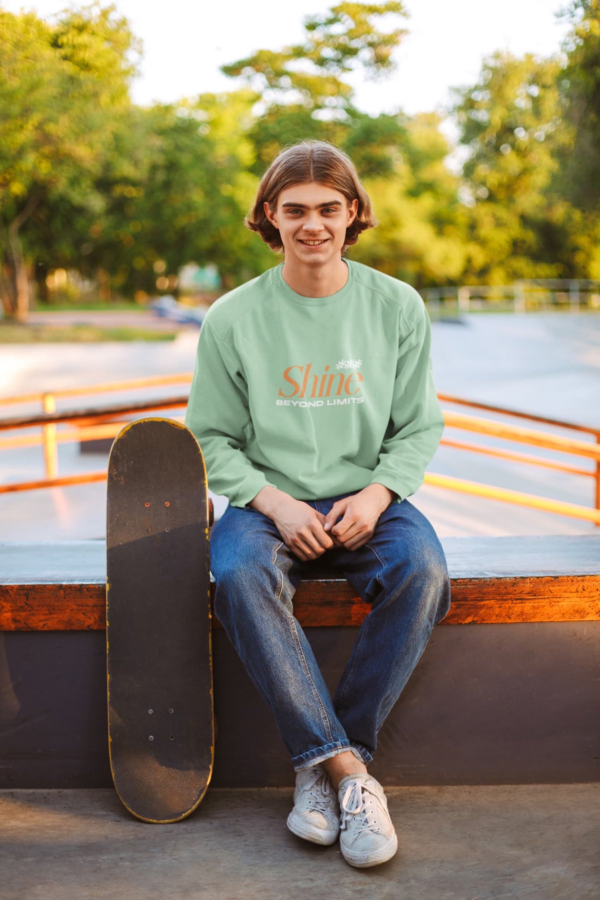 Karavirs® Shine Mint Green sweatshirt for men India