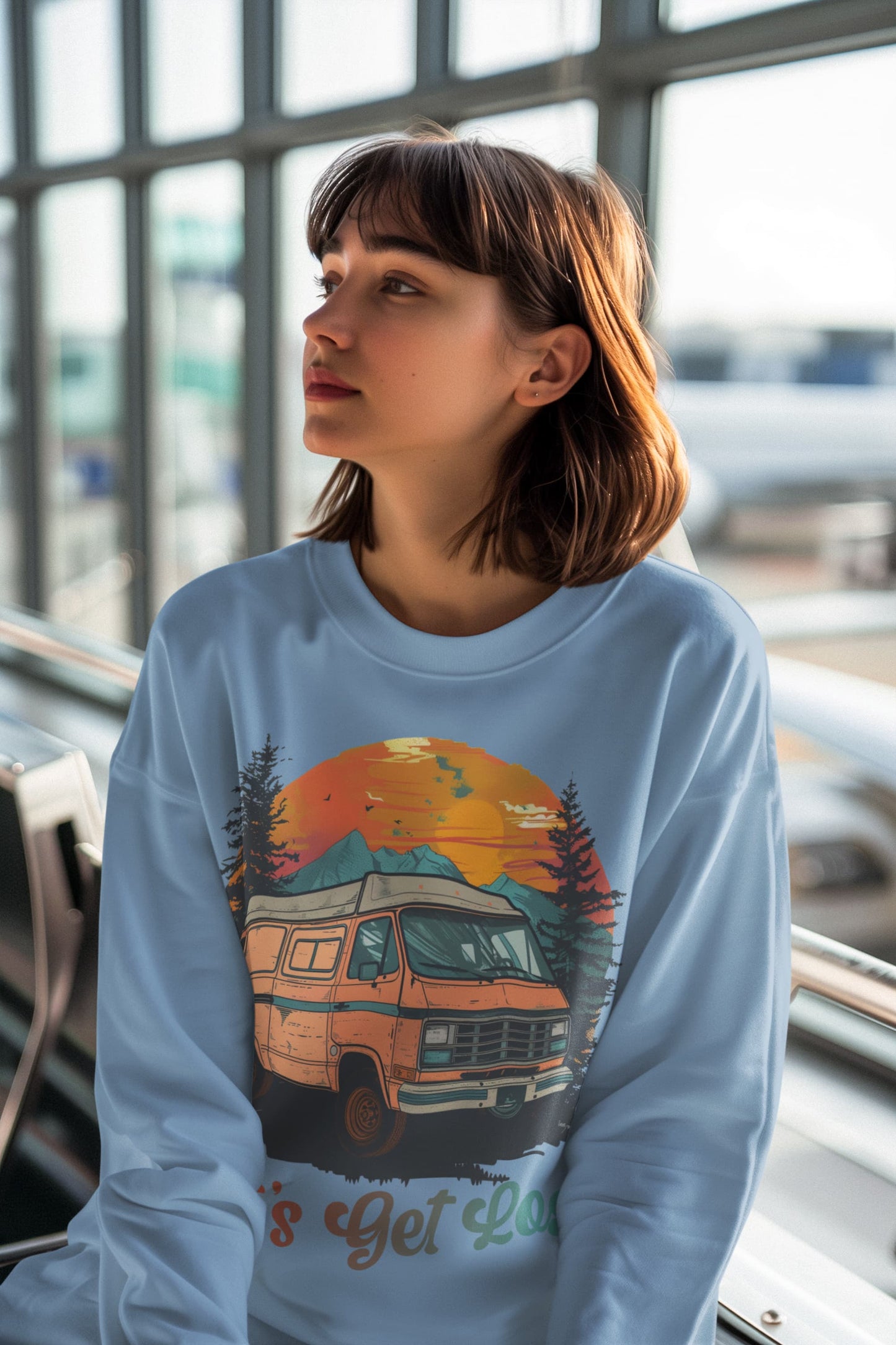 Women's Baby Blue Sweatshirts