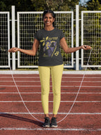 Women's Black Round Neck T-shirts