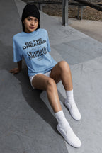 Men's Baby Blue Oversized Round Neck T-shirts
