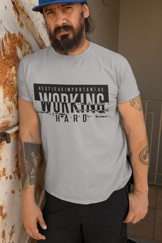 Men's Melange Grey Round Neck T-shirts