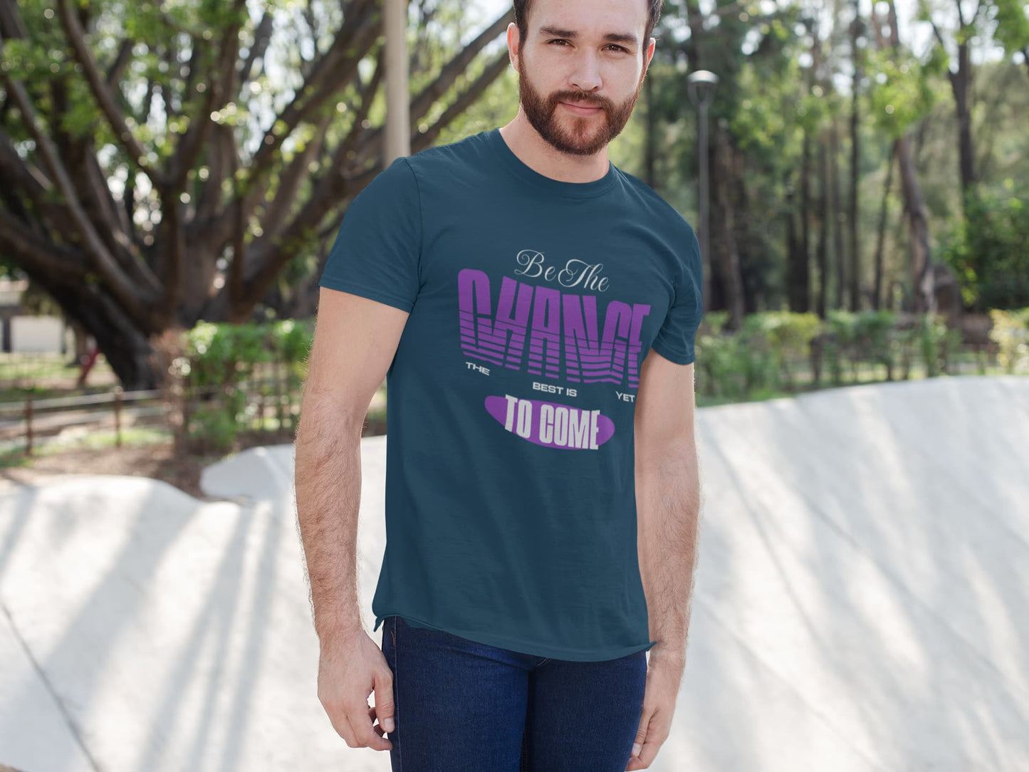 MENS NAVY BLUE ROUNDNECK T-SHIRT