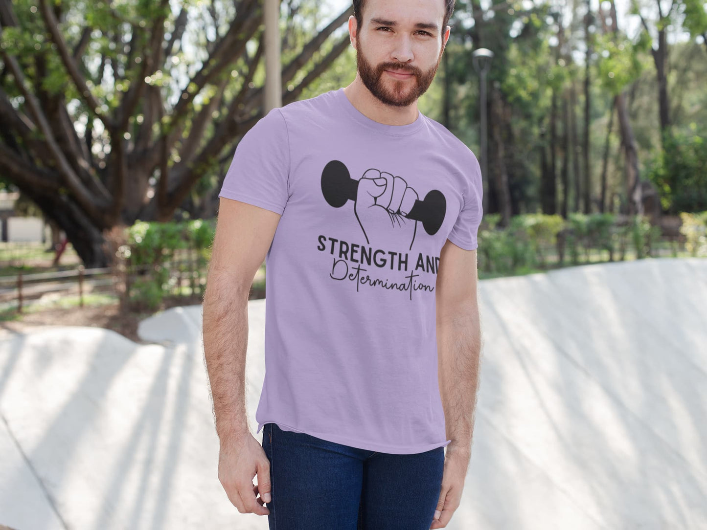 MENS IRIS LAVENDER ROUNDNECK T-SHIRT