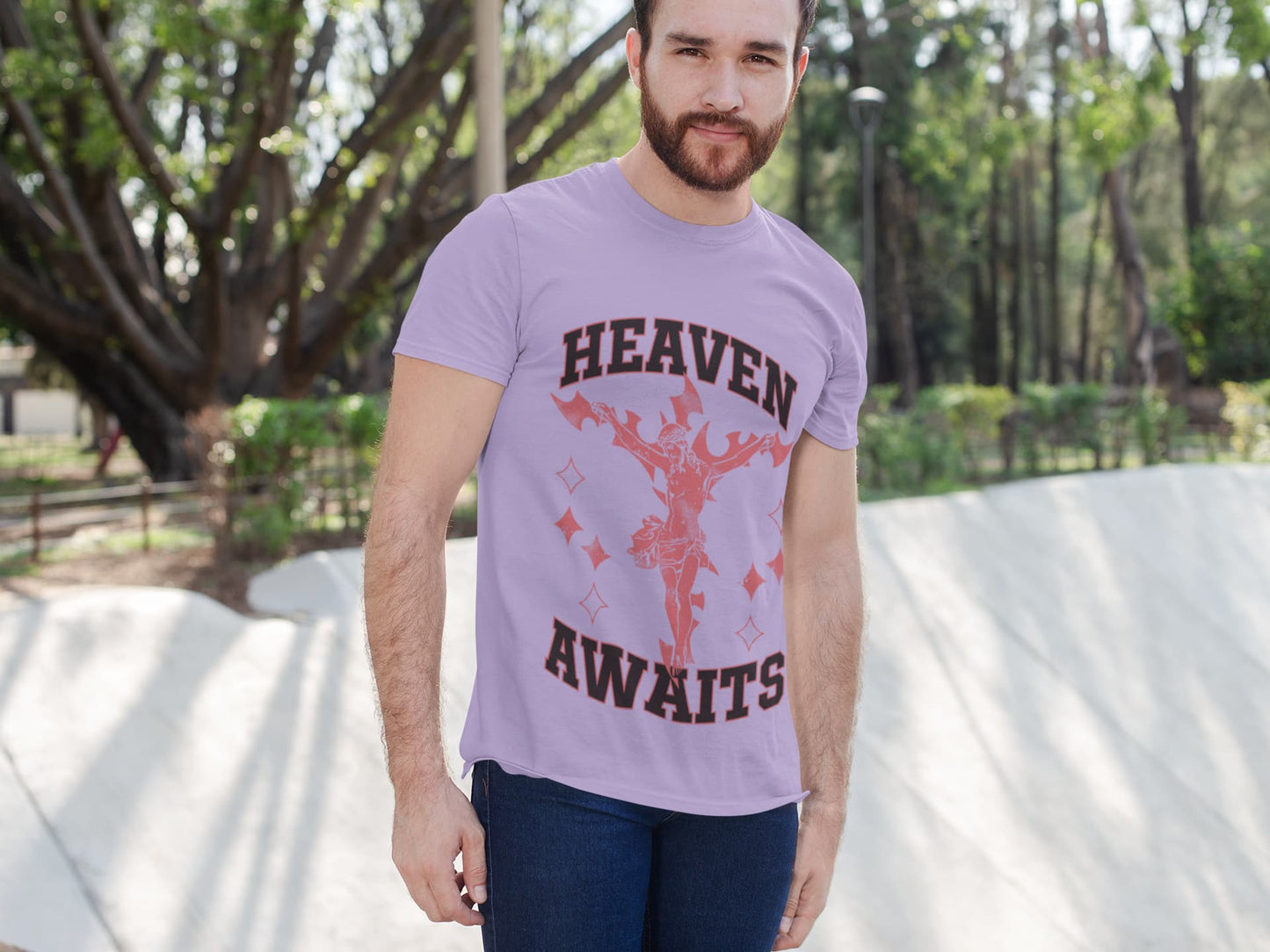 Men's Iris Lavender Round Neck T-shirt