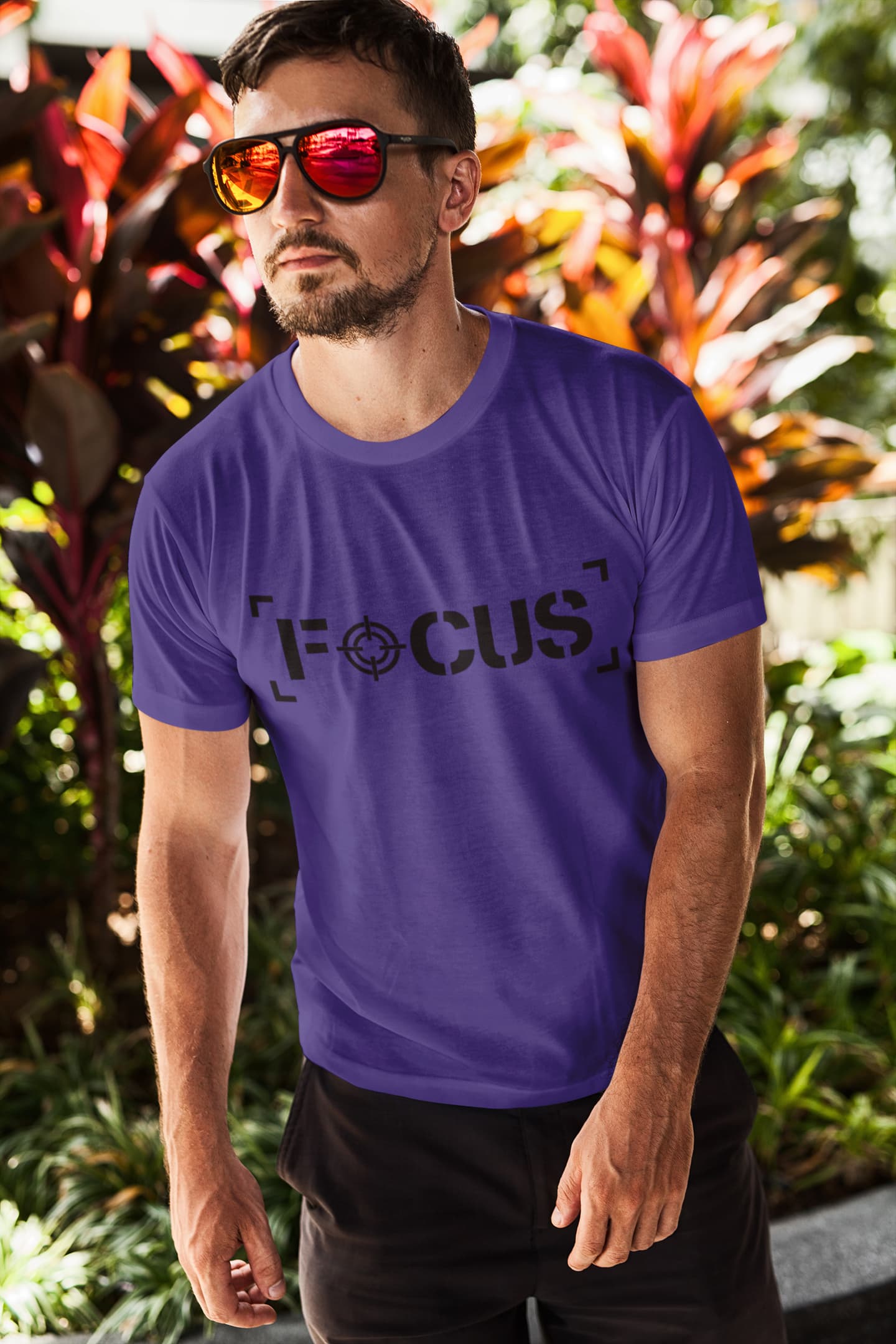 MENS PURPLE ROUNDNECK T-SHIRT