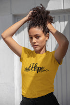WOMENS GOLDEN YELLOW ROUNDNECK T-SHIRT