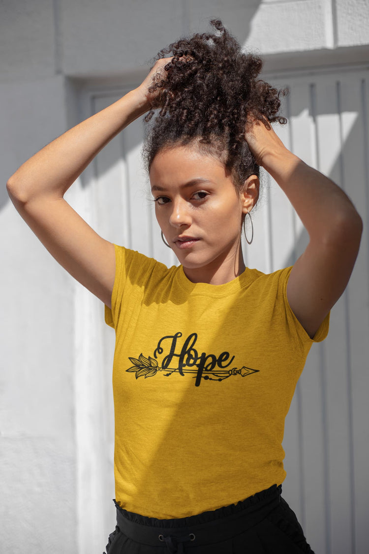 WOMENS GOLDEN YELLOW ROUNDNECK T-SHIRT