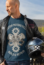 Men's Navy Blue Round Neck T-shirts
