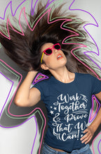 Women's Navy Blue Round Neck T-shirts