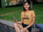 WOMENS MUSTARD YELLOW ROUNDNECK T-SHIRT