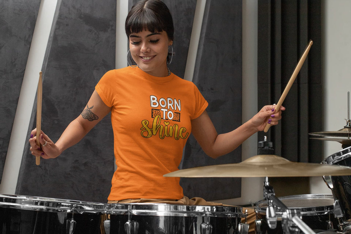 Karavirs® Luminous Orange graphic tee for women India