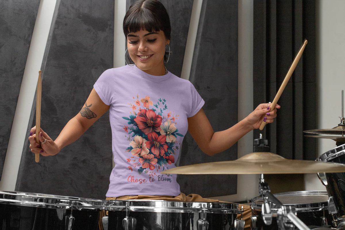 Women's Iris Lavender Round Neck T-shirt