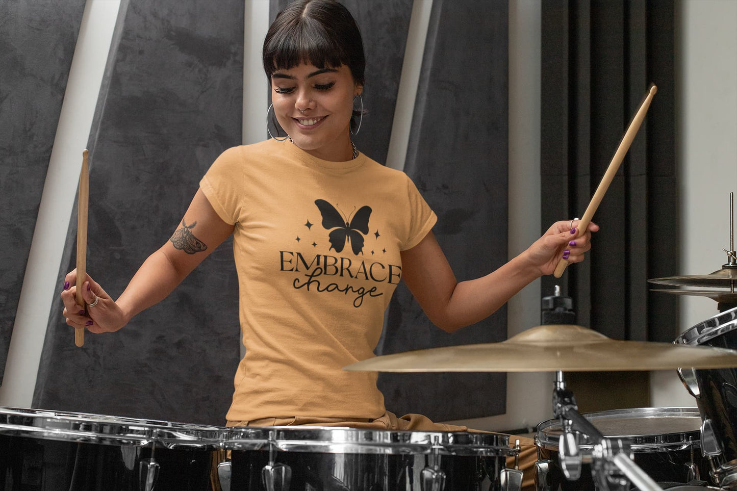 WOMENS MUSTARD YELLOW ROUNDNECK T-SHIRT