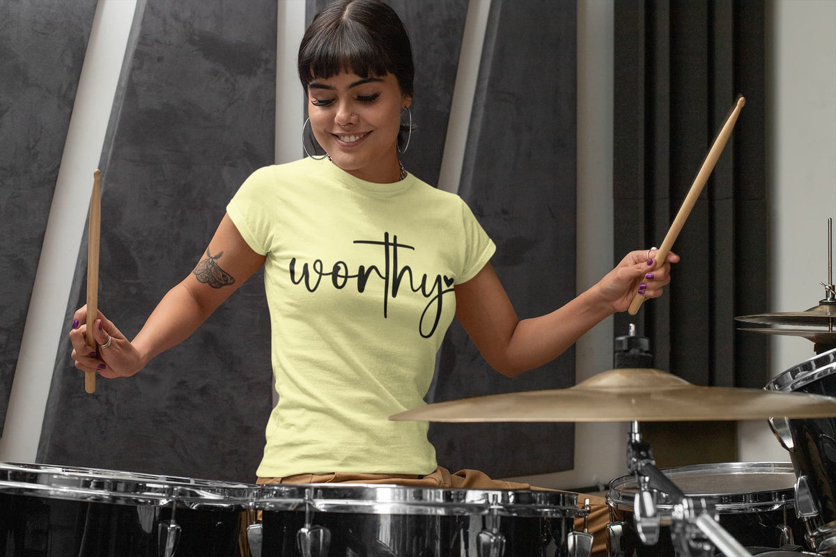 Women's Butter Yellow Round Neck T-shirts