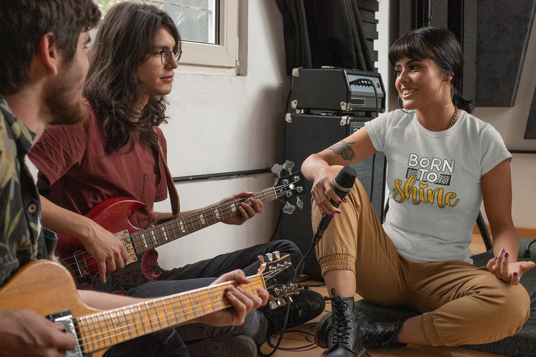 WOMENS MELANGE GREY ROUNDNECK T-SHIRT