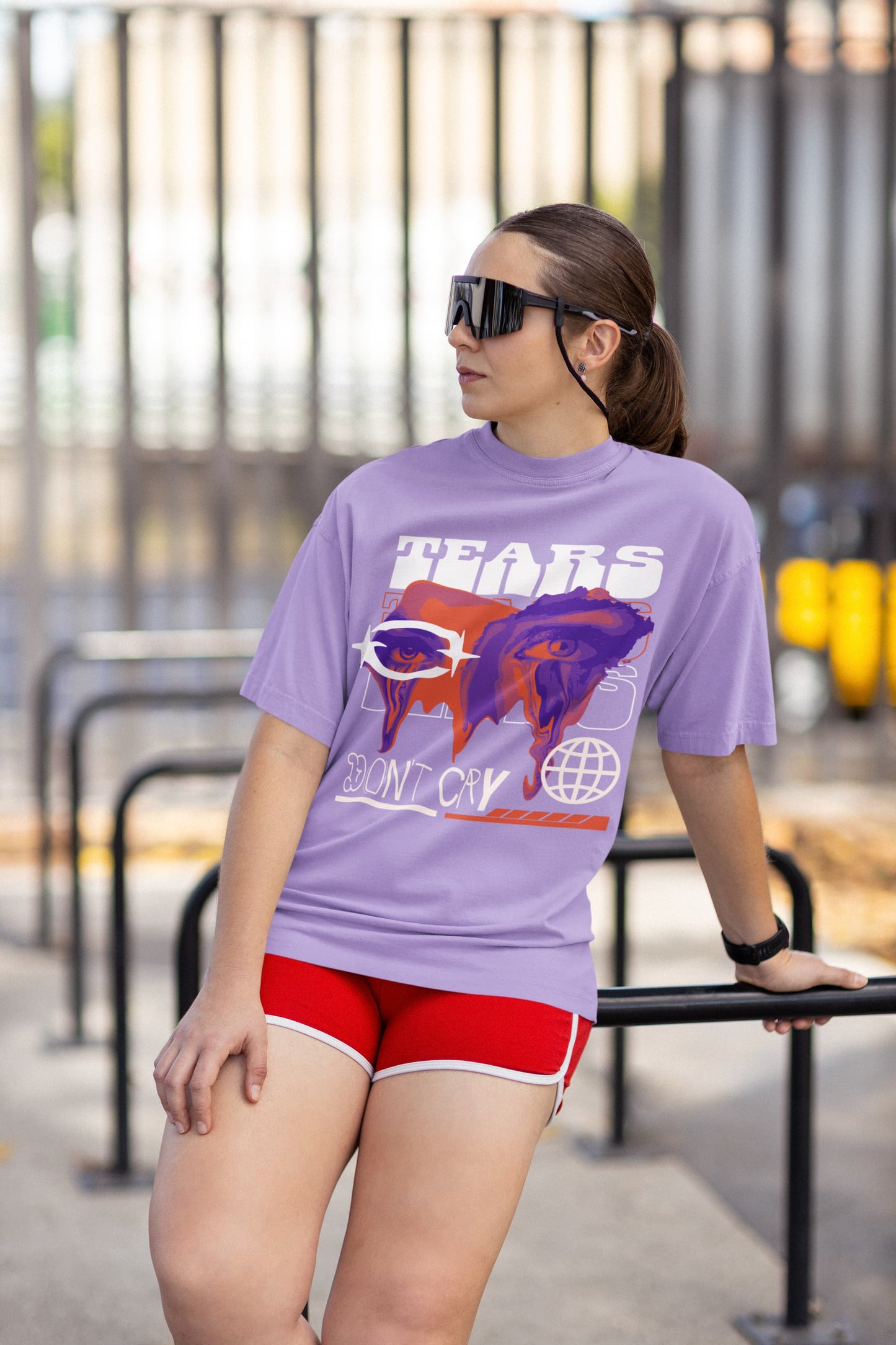 Women's Iris Lavender Round Neck T-shirts
