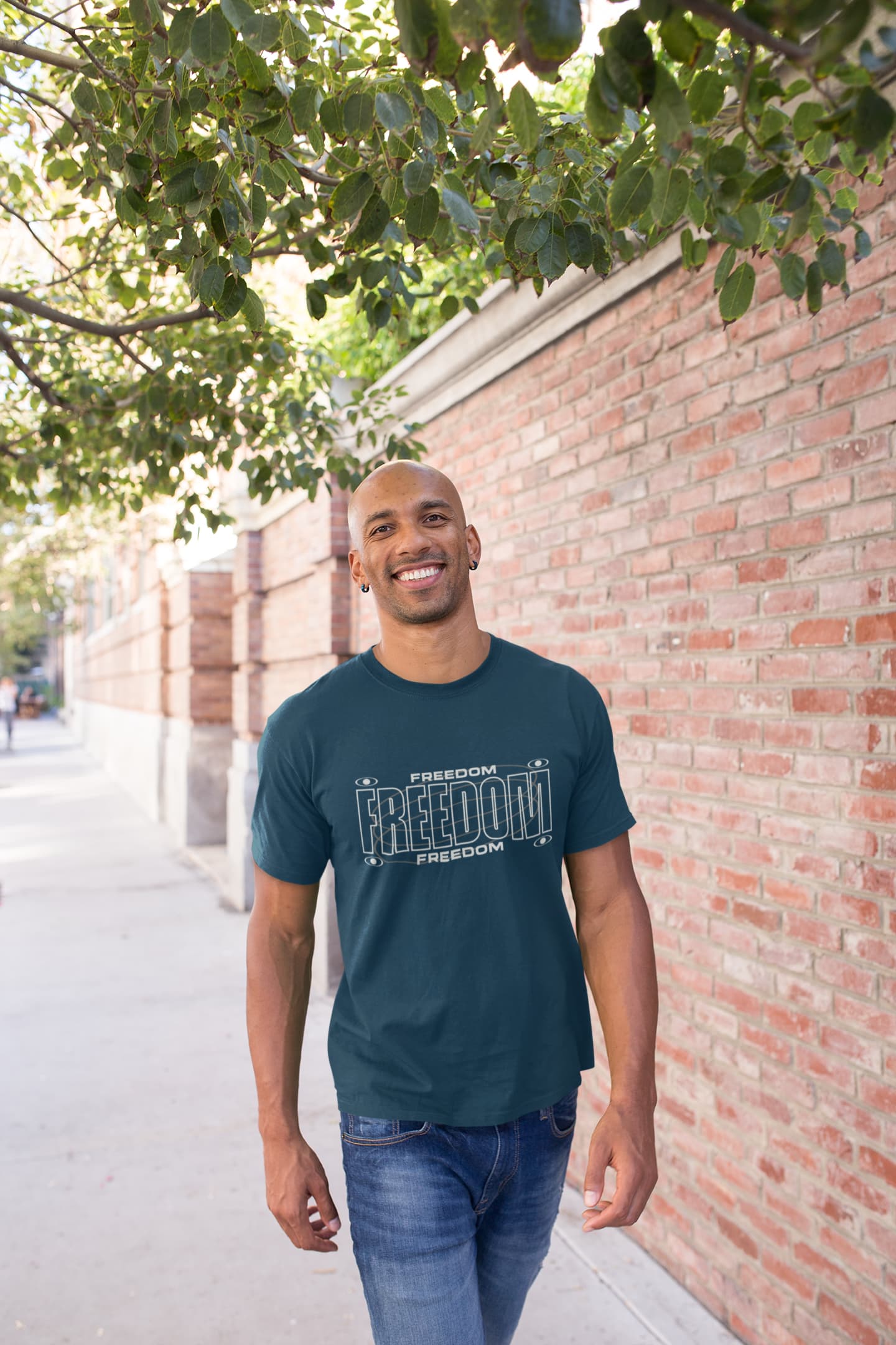 MENS NAVY BLUE ROUNDNECK T-SHIRT