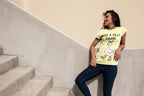 Women's Butter Yellow Round Neck T-shirts