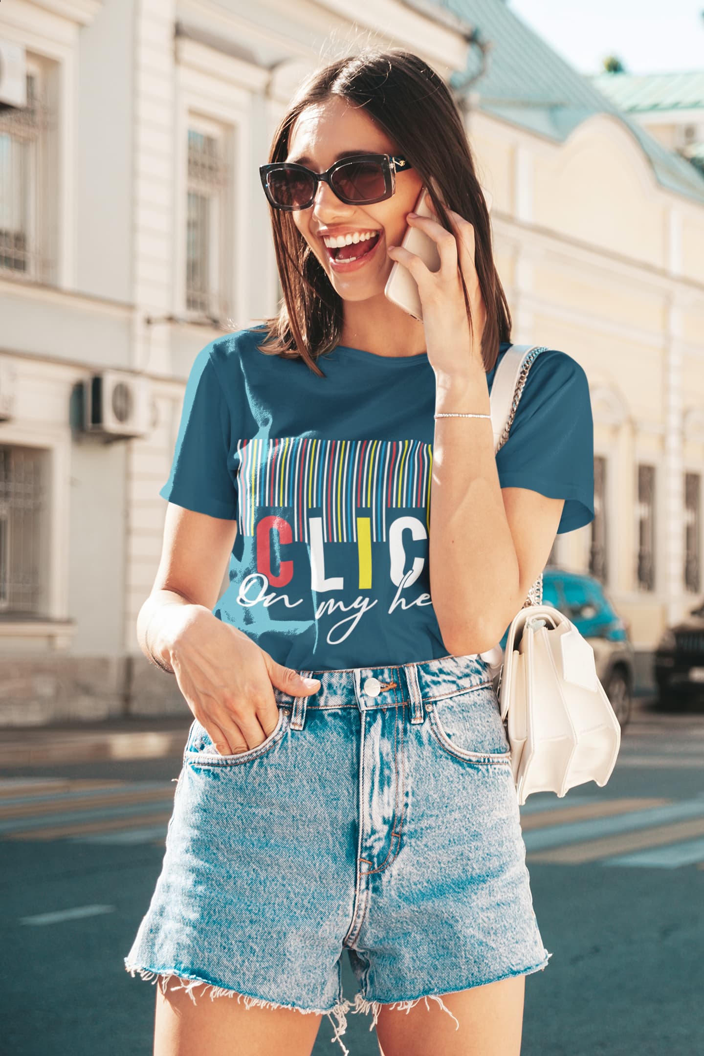 Women's Navy Blue Round Neck T-shirts