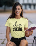 WOMENS BUTTER YELLOW ROUNDNECK T-SHIRT