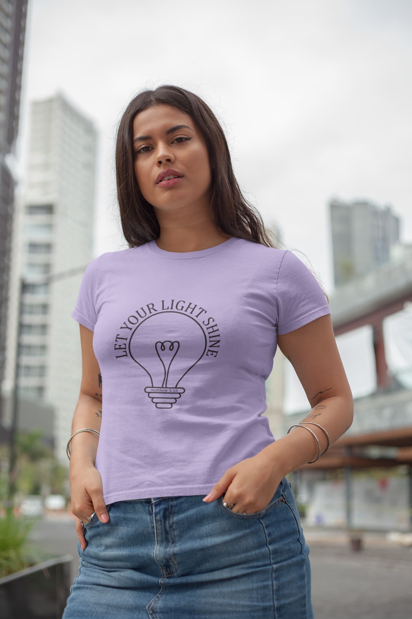 WOMENS IRIS LAVENDER ROUNDNECK T-SHIRT