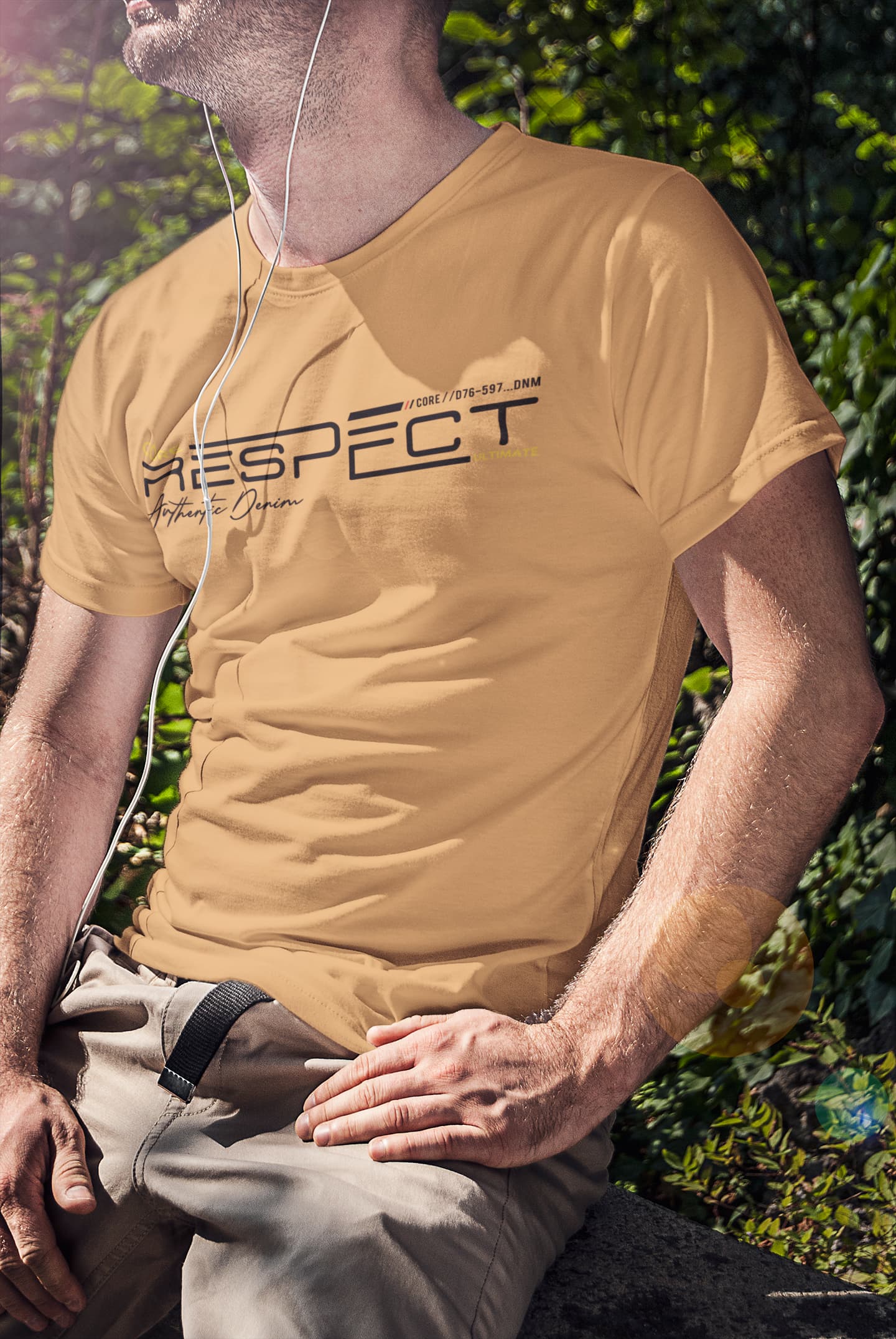 Men's Mustard Yellow Round Neck T-shirts