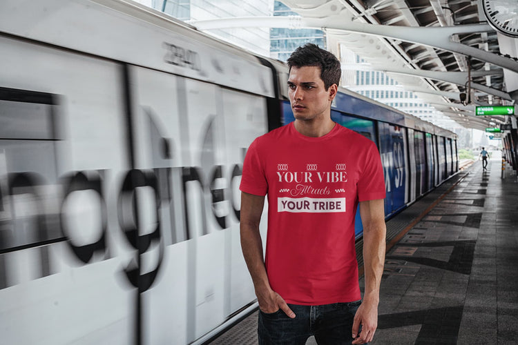 MENS RED ROUNDNECK T-SHIRT
