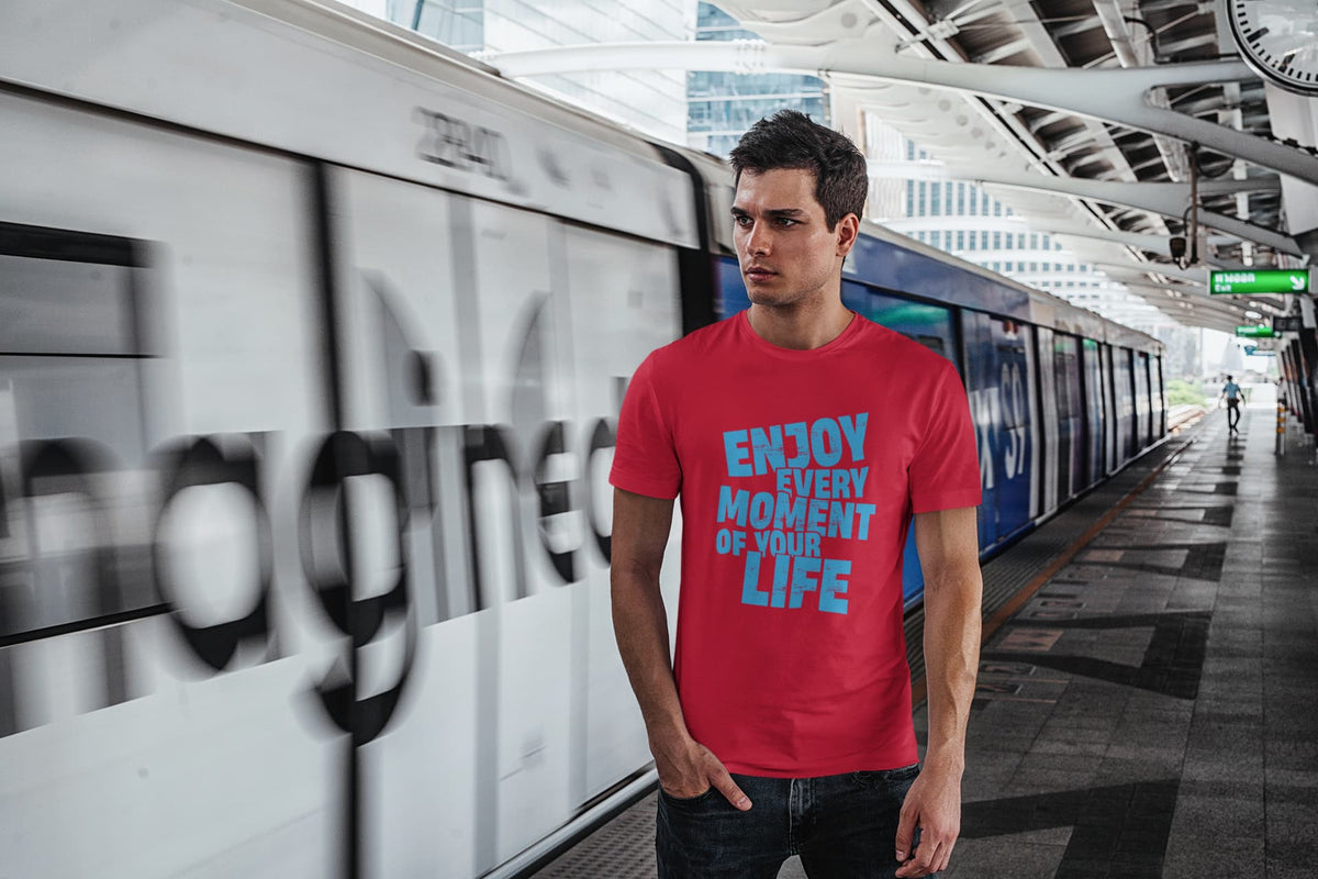 MENS RED ROUNDNECK T-SHIRT