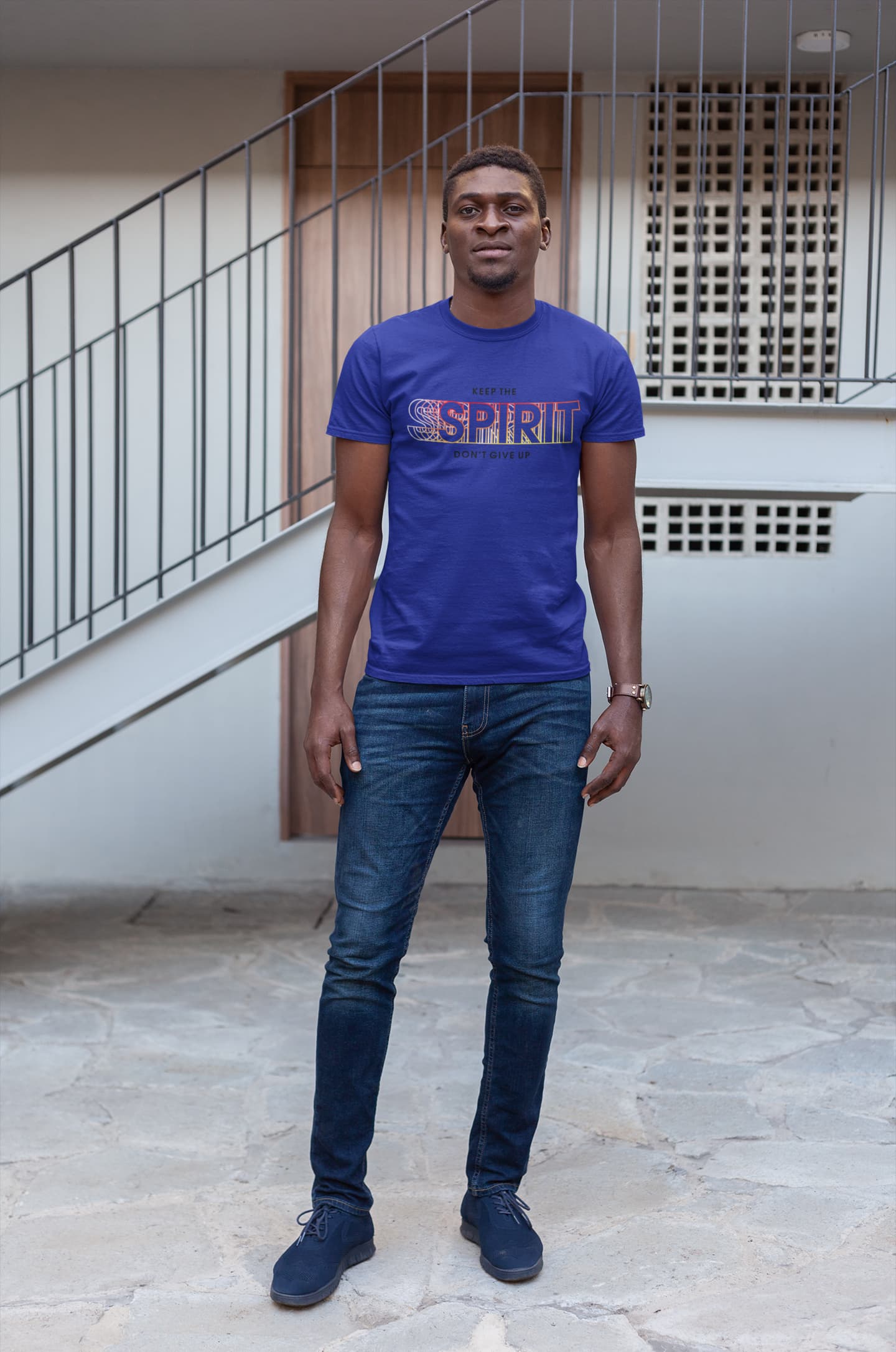 MENS ROYAL BLUE ROUNDNECK T-SHIRT