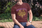 Men's Maroon Round Neck T-shirts