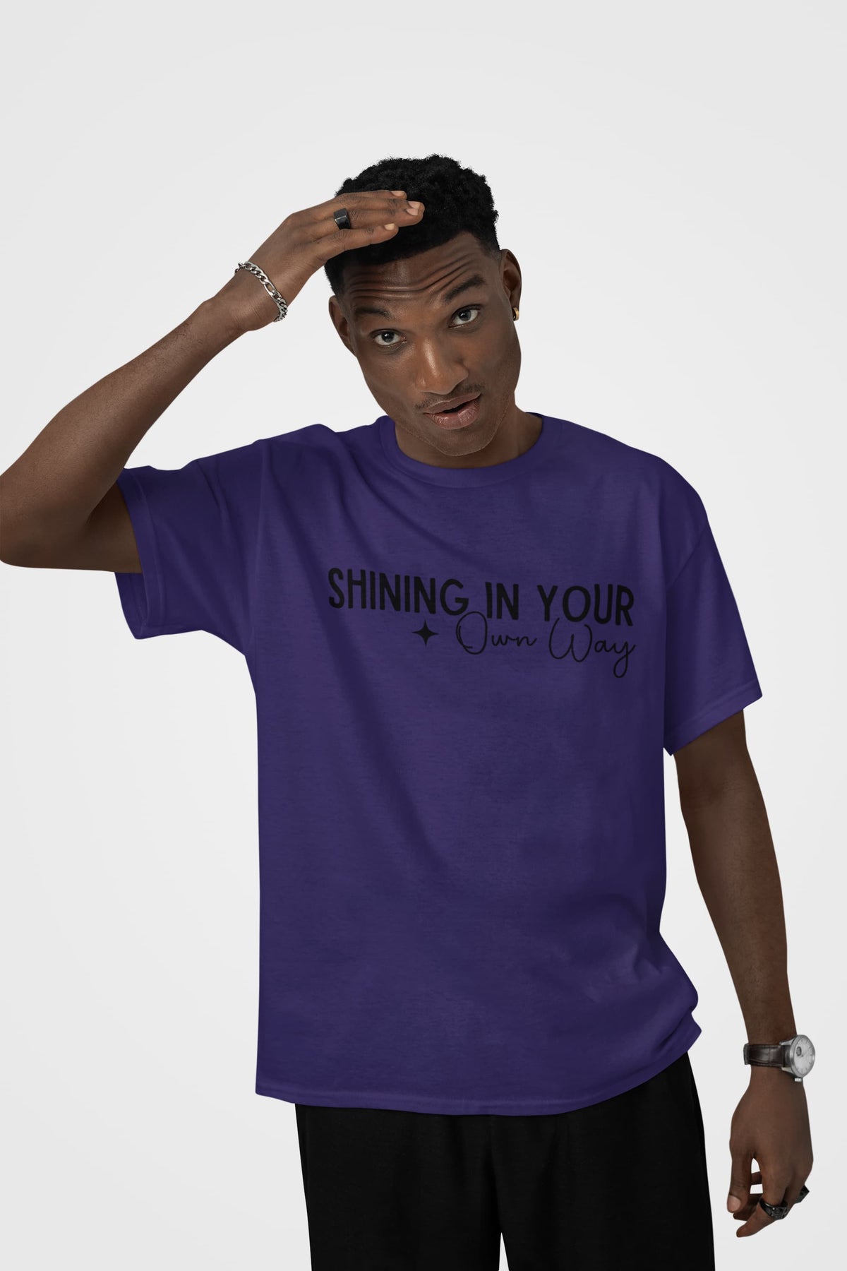 Karavirs® Cypress Purple graphic tee for men India