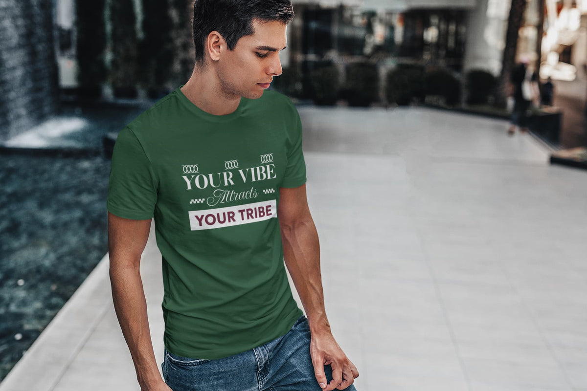 Karavirs® Sceptre Olive Green graphic tee for men India