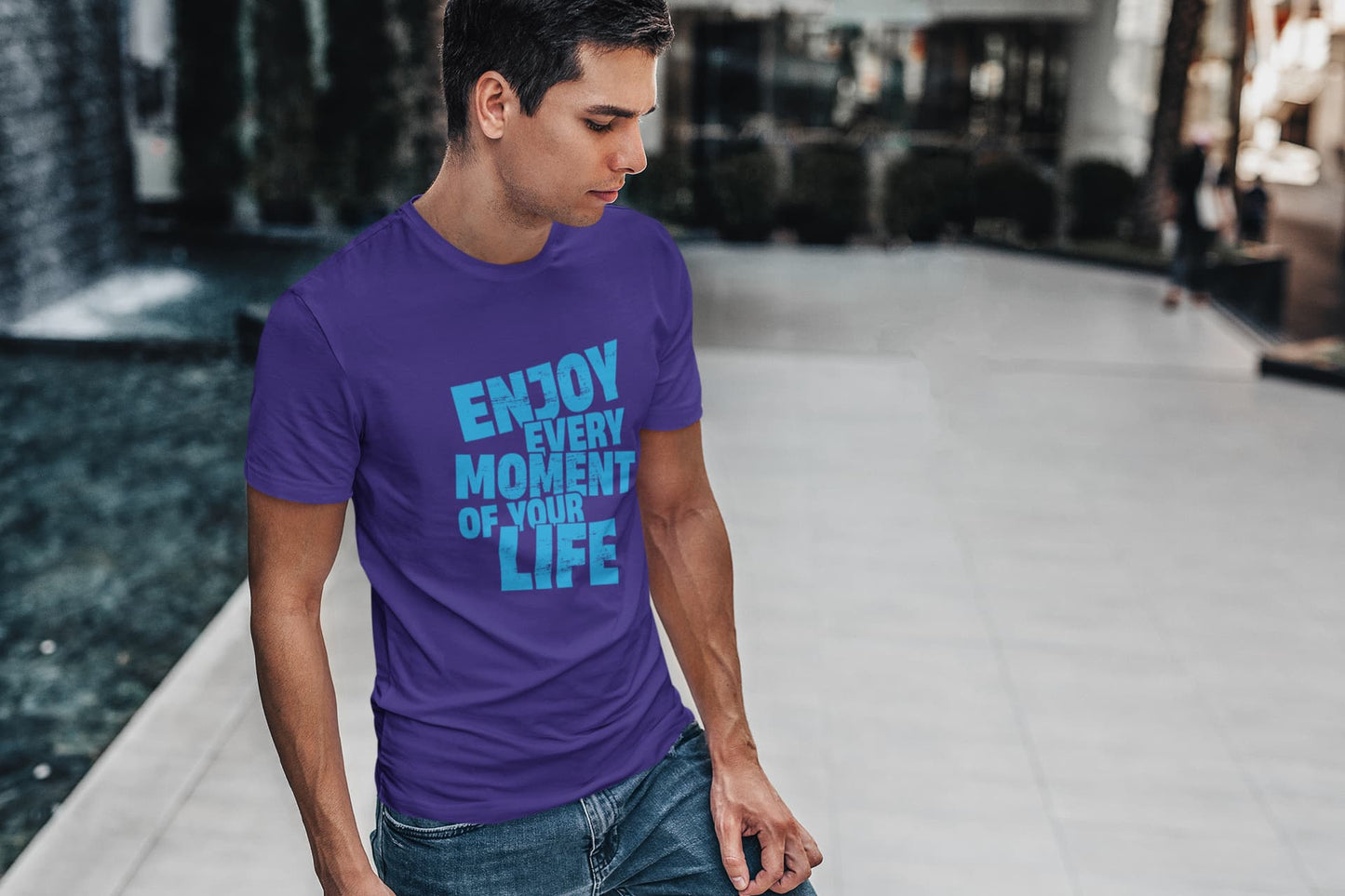 MENS PURPLE ROUNDNECK T-SHIRT