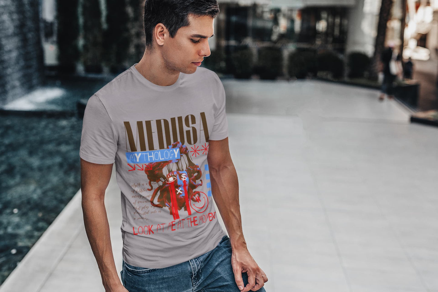 Men's Silver Frost Round Neck T-shirts