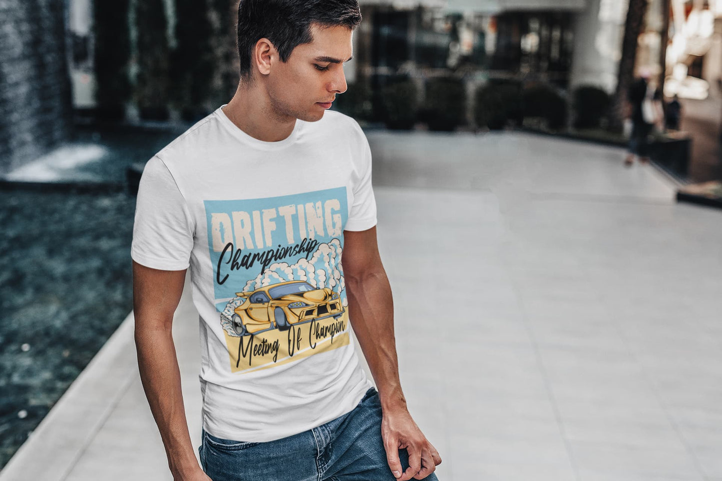 Men's White Round Neck T-shirt
