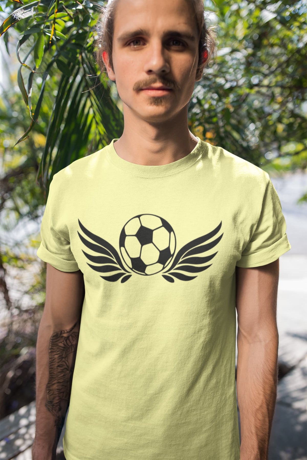 MENS BUTTER YELLOW ROUNDNECK T-SHIRT