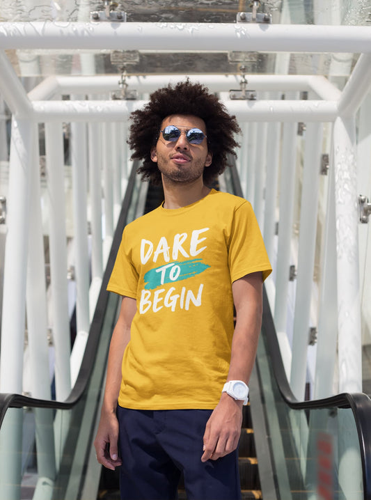 MENS GOLDEN YELLOW ROUNDNECK T-SHIRT