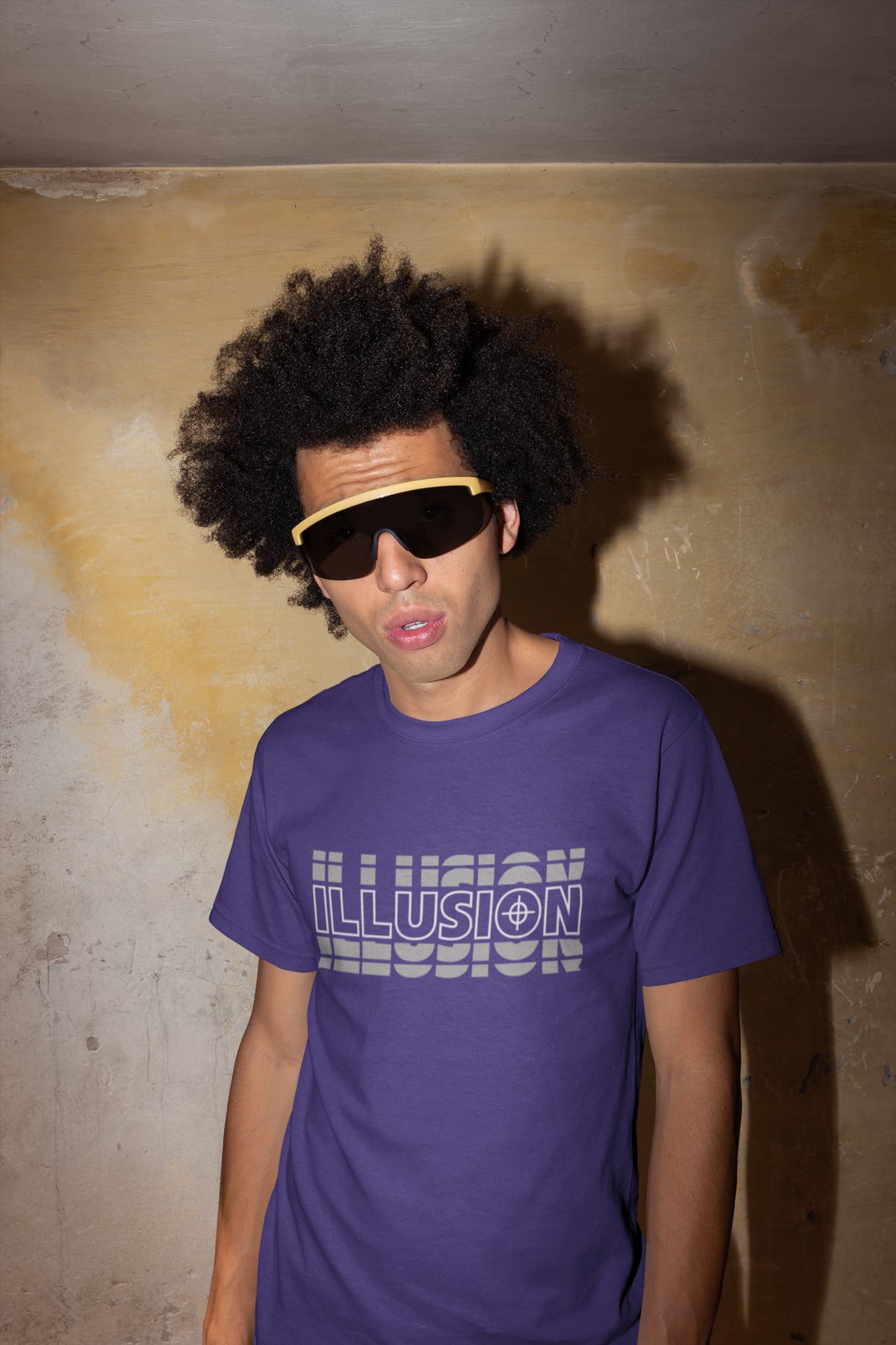 MENS PURPLE ROUNDNECK T-SHIRT