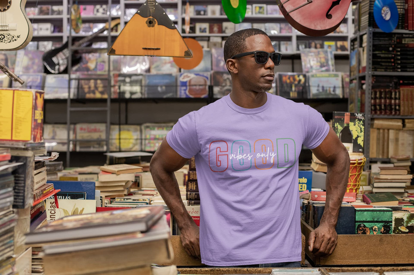 Men's Iris Lavender Round Neck T-shirts