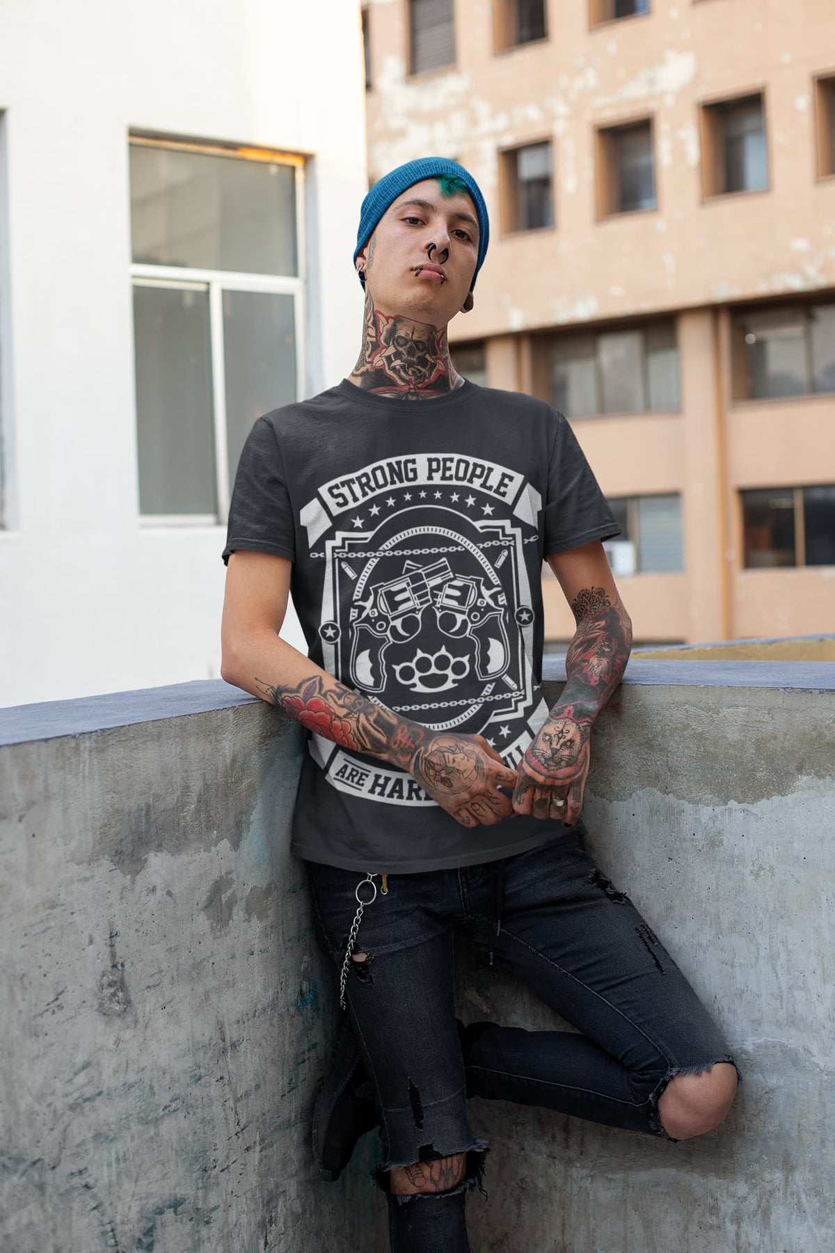 Men's Black Round Neck T-shirts