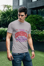 Men's Melange Grey Round Neck T-shirt