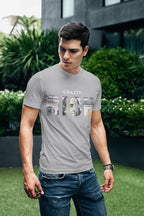 Men's Mélange Grey Round Neck T-shirts
