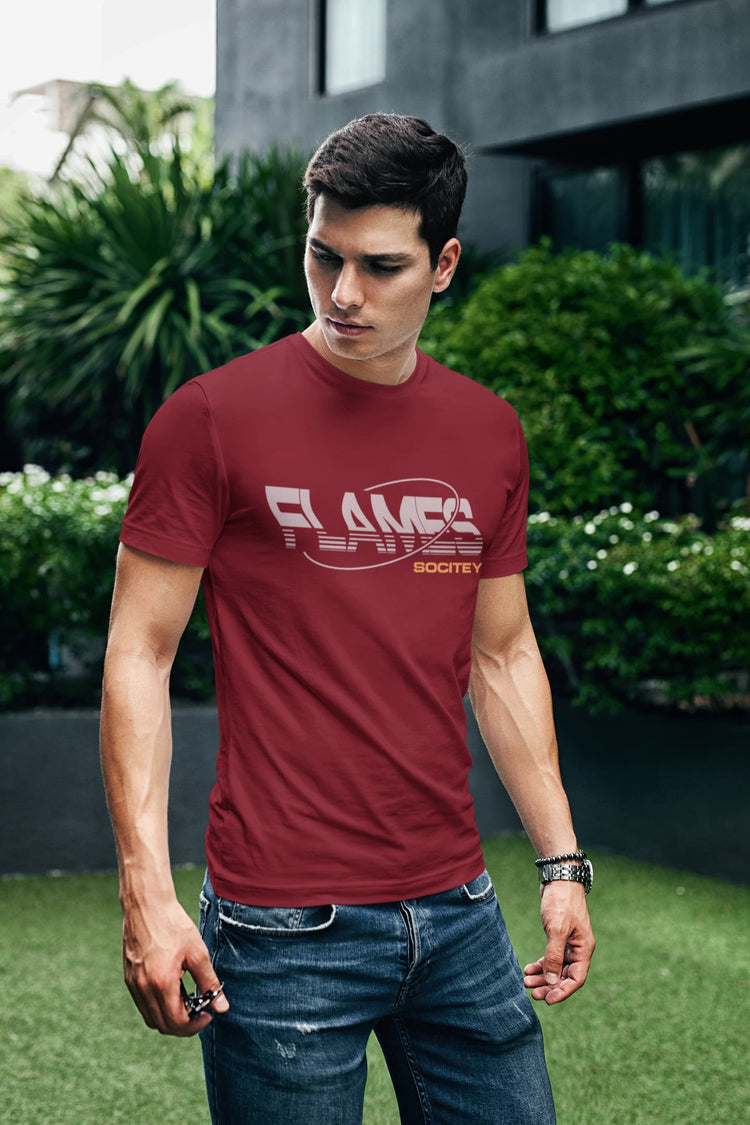 MENS MAROON ROUNDNECK T-SHIRT