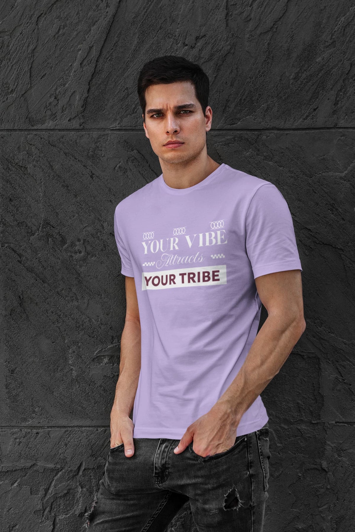 Karavirs® Sceptre Iris Lavender graphic tee for men India