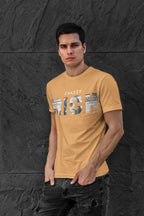 Men's Mustard Yellow Round Neck T-shirts