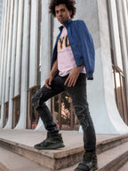 Men's Light Pink Round Neck T-shirts