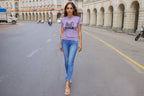 WOMENS IRIS LAVENDER ROUNDNECK T-SHIRT